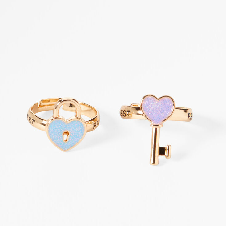 Best Friends Lock &amp; Key Rings - 2 Pack,