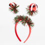 Christmas Large Ornament Deely Bopper Tinsel Headband - Red,