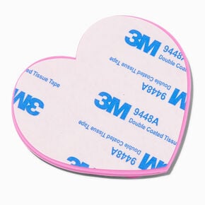 Pink Heart Silicone Suction Phone Case Adhesive Mount,