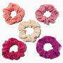 Purple Mixed Faux Suede Hair Scrunchies - 5 Pack,