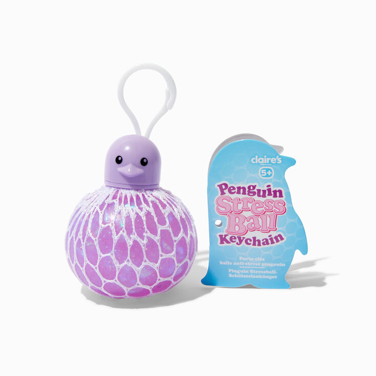 Jouet fidget boule d&eacute;stressante pingouin filet - Les mod&egrave;les peuvent varier,
