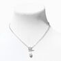Silver Pearl Toggle Pendant Necklace,