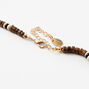 Brown &amp; Black Beaded Wood Necklace,