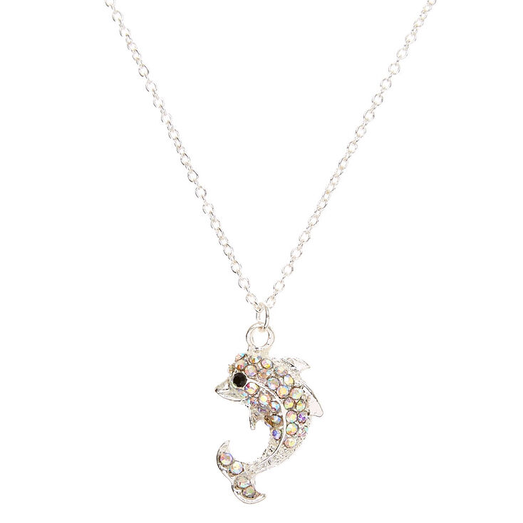 Claire's Pendentif dauphin en strass