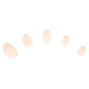 Glitter Pearl French Tip Stiletto Press On Faux Nail Set - 24 Pack,
