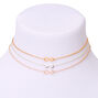 Mixed Metal Infinity Choker Necklaces - 3 Pack,