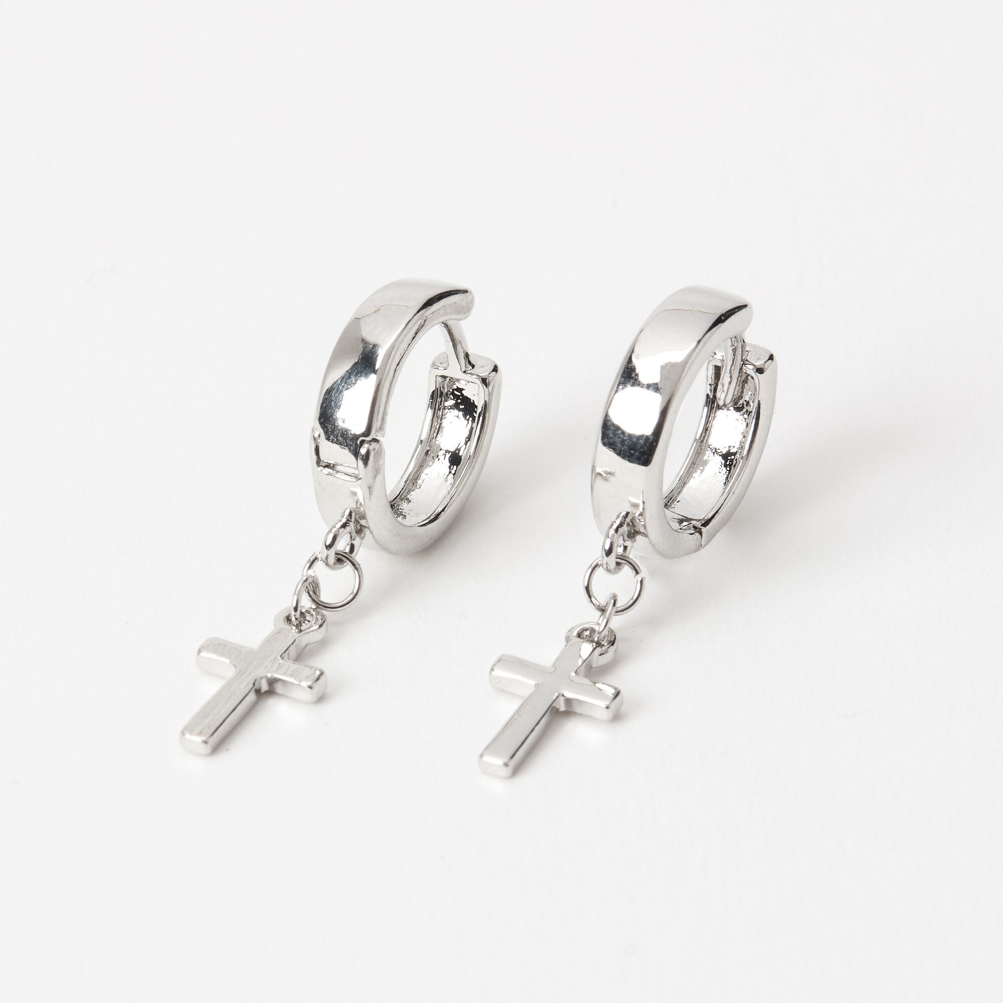 Earrings cross clearance hoop