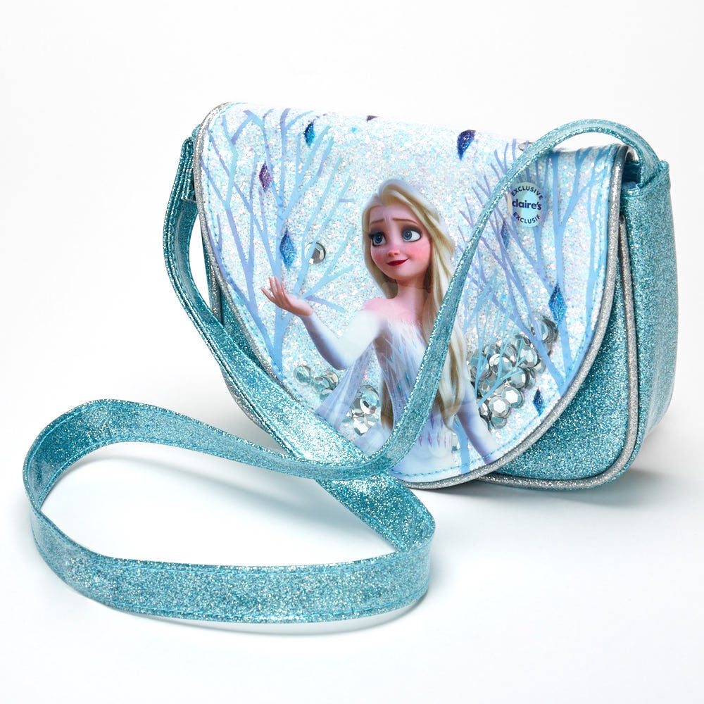 Sac bandouli re Elsa paillet La Reine des Neiges 2 Disney Bleu