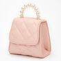 Quilted Crossbody Pearl Handle Bag - Pink,