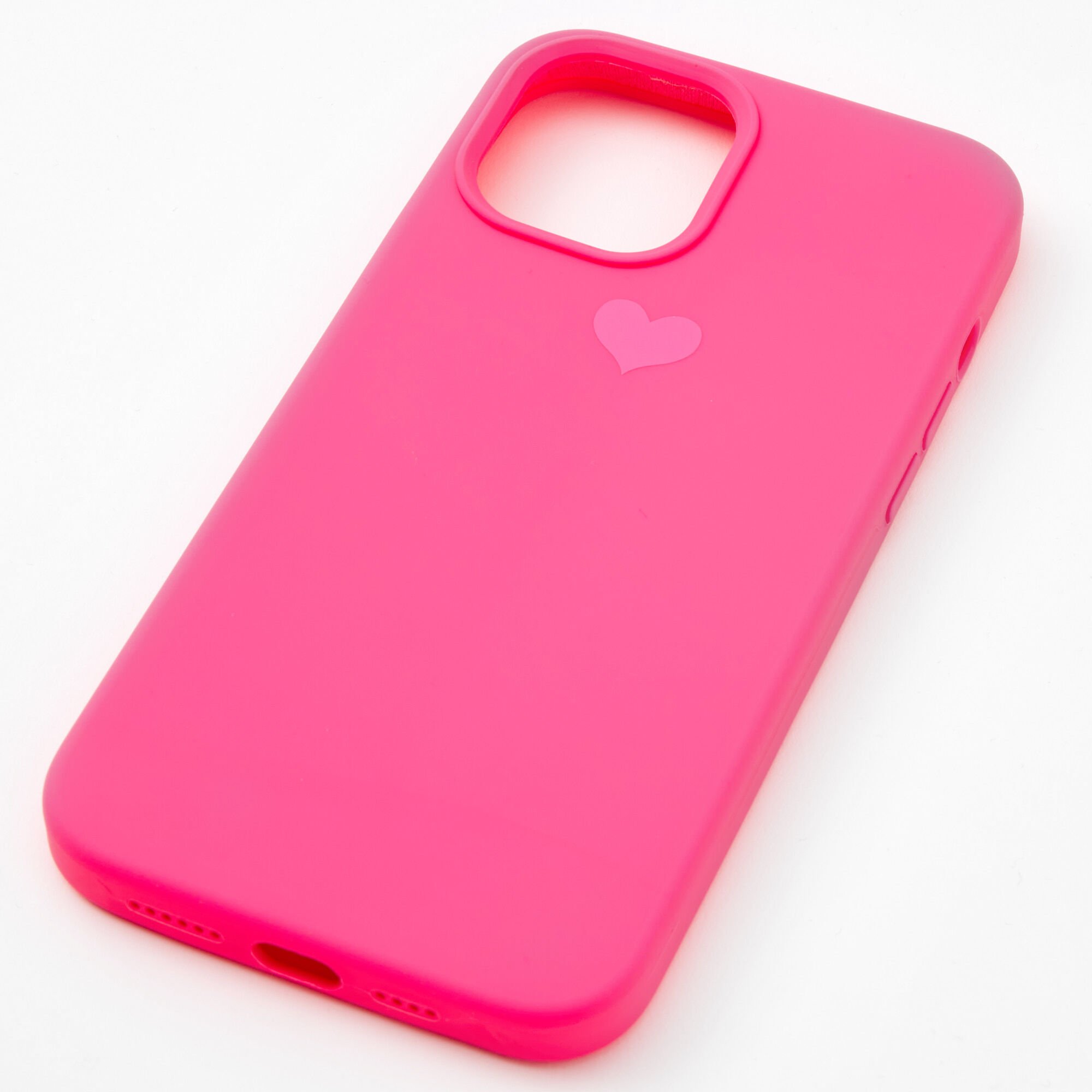 Neon Pink Heart Phone Case Fits iPhone 12 Pro Max Claire s US