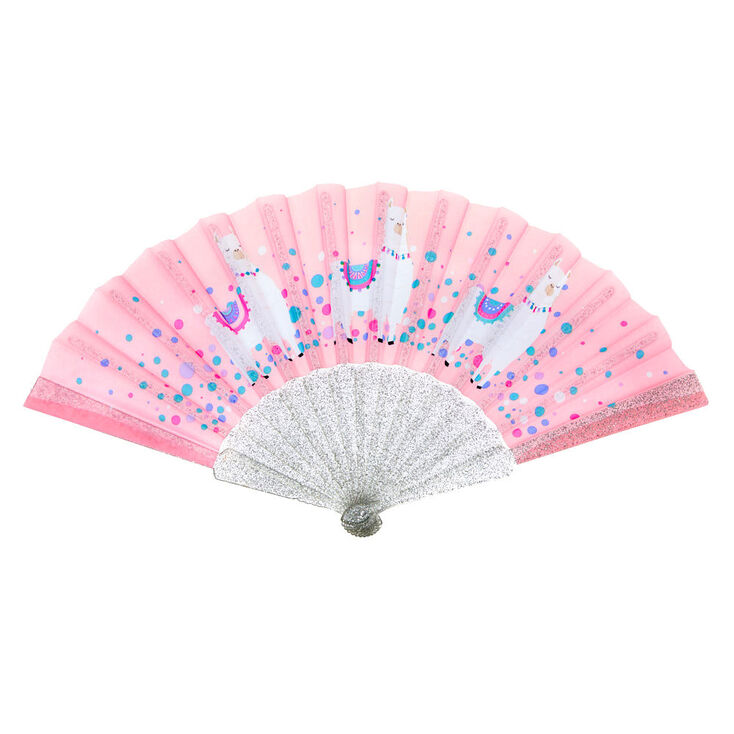 Llama Folding Fan - Pink,