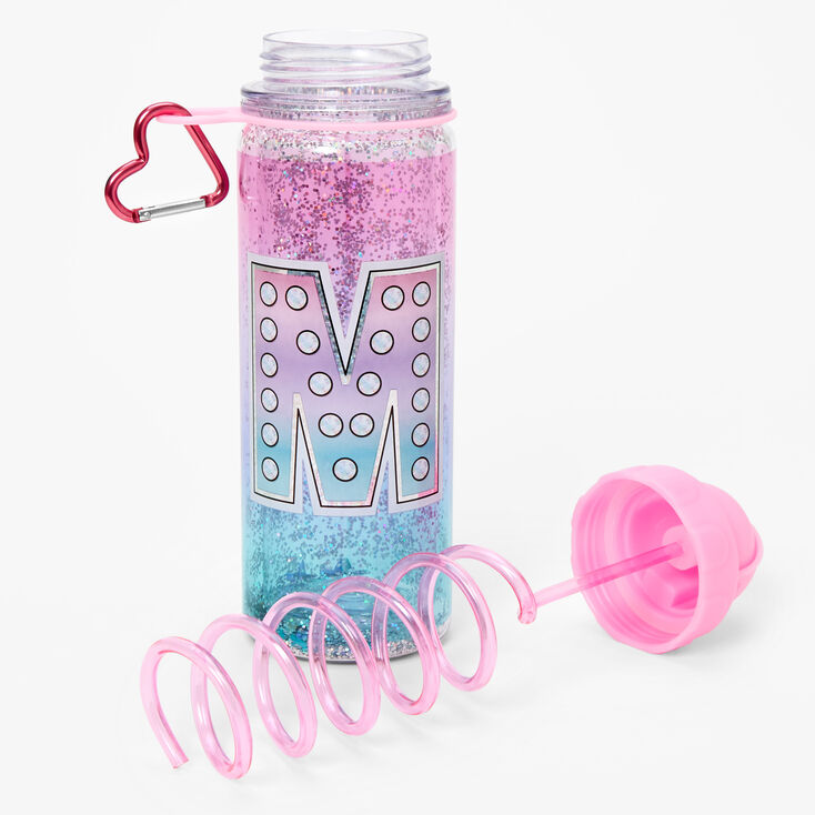 Initial Water Bottle - Pink, M,
