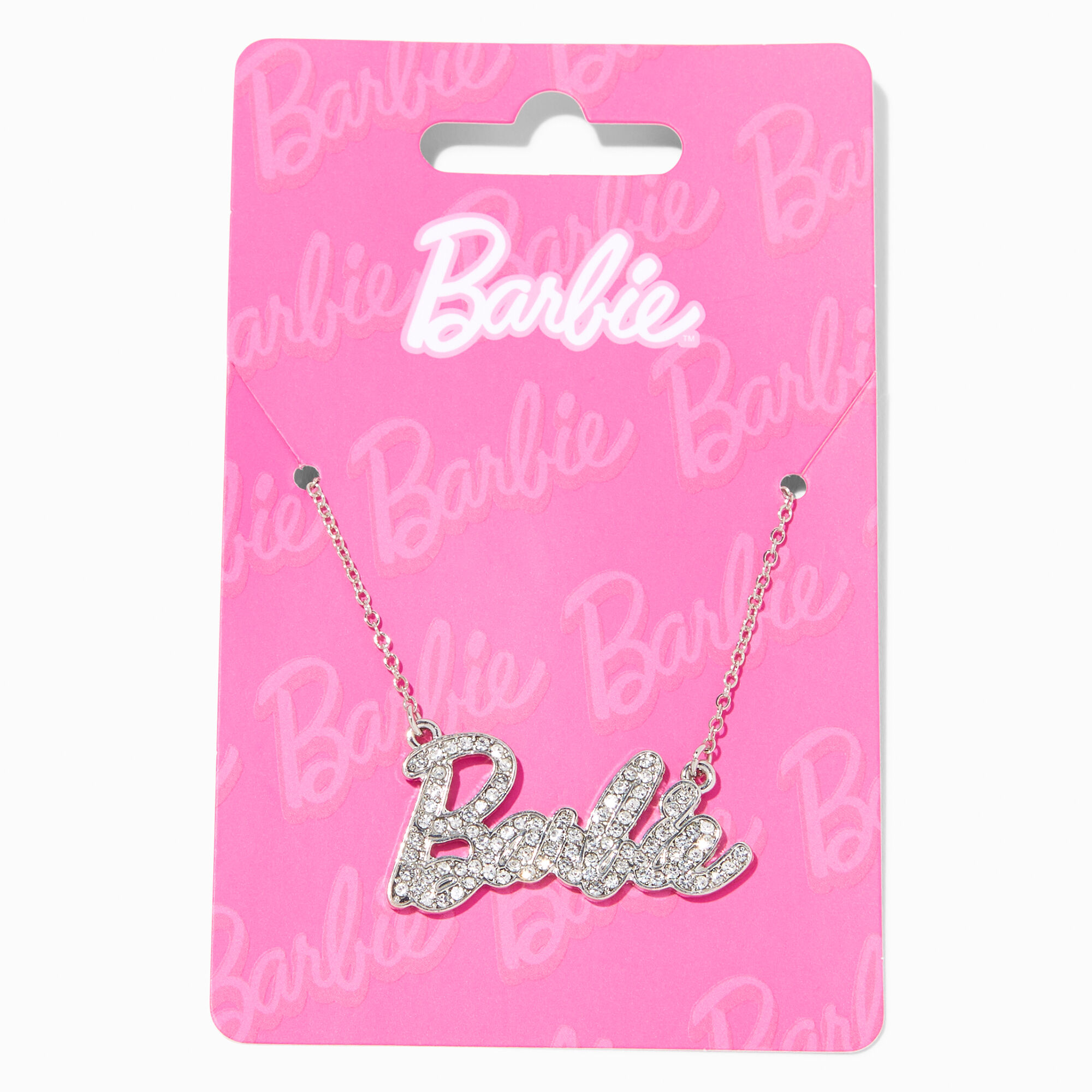 Barbie™ Silver Logo Necklace