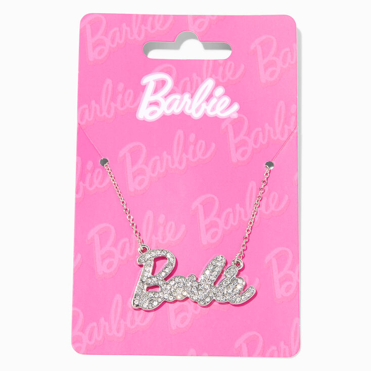 Barbie&trade; Silver Logo Necklace,