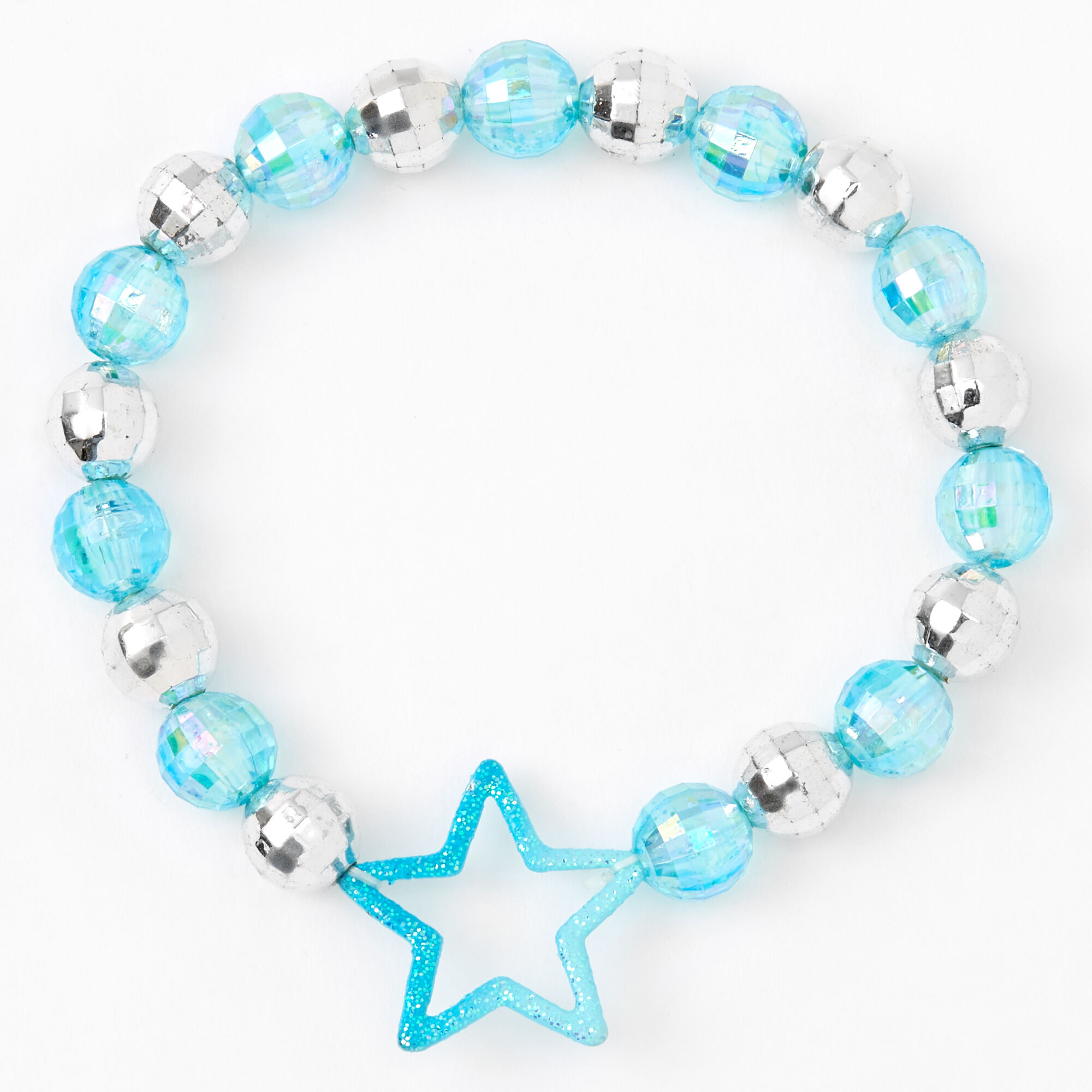Blue Star Disco Ball Stretch Bracelet,