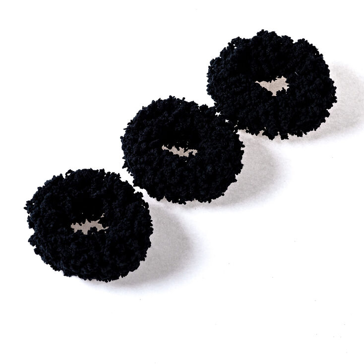 Claire's Chouchous pelucheux - Noir, lot de 3