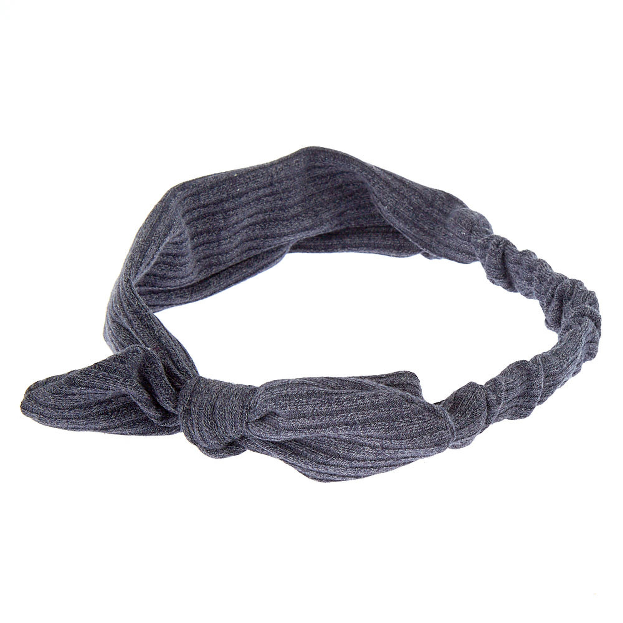 ribbed knot bow headwrap steel blue 39 s us doug the pug christmas