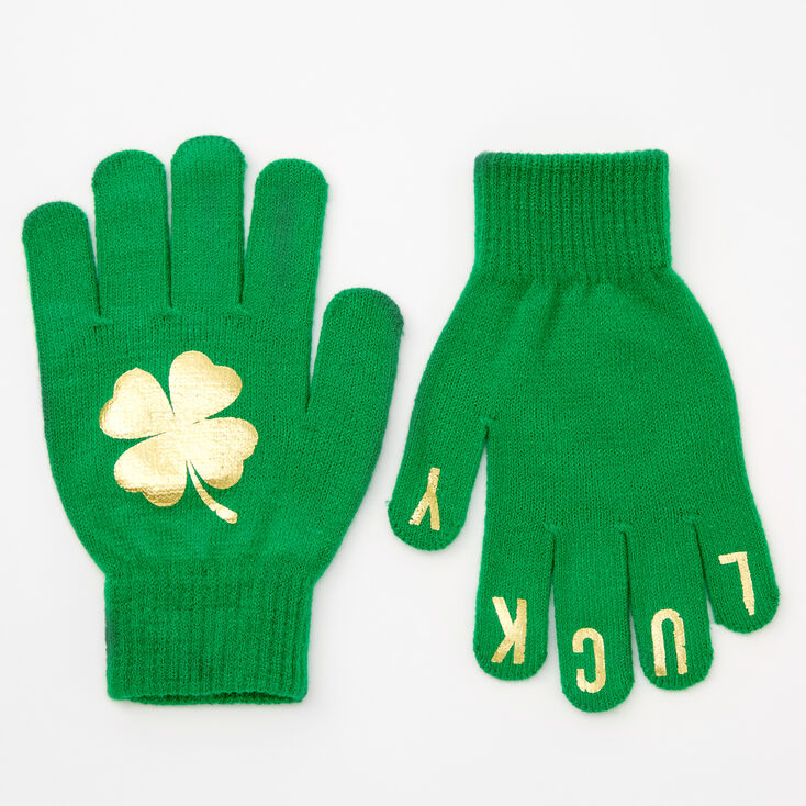 Claire's Gants trèfle porte-bonheur - Couleur dorée