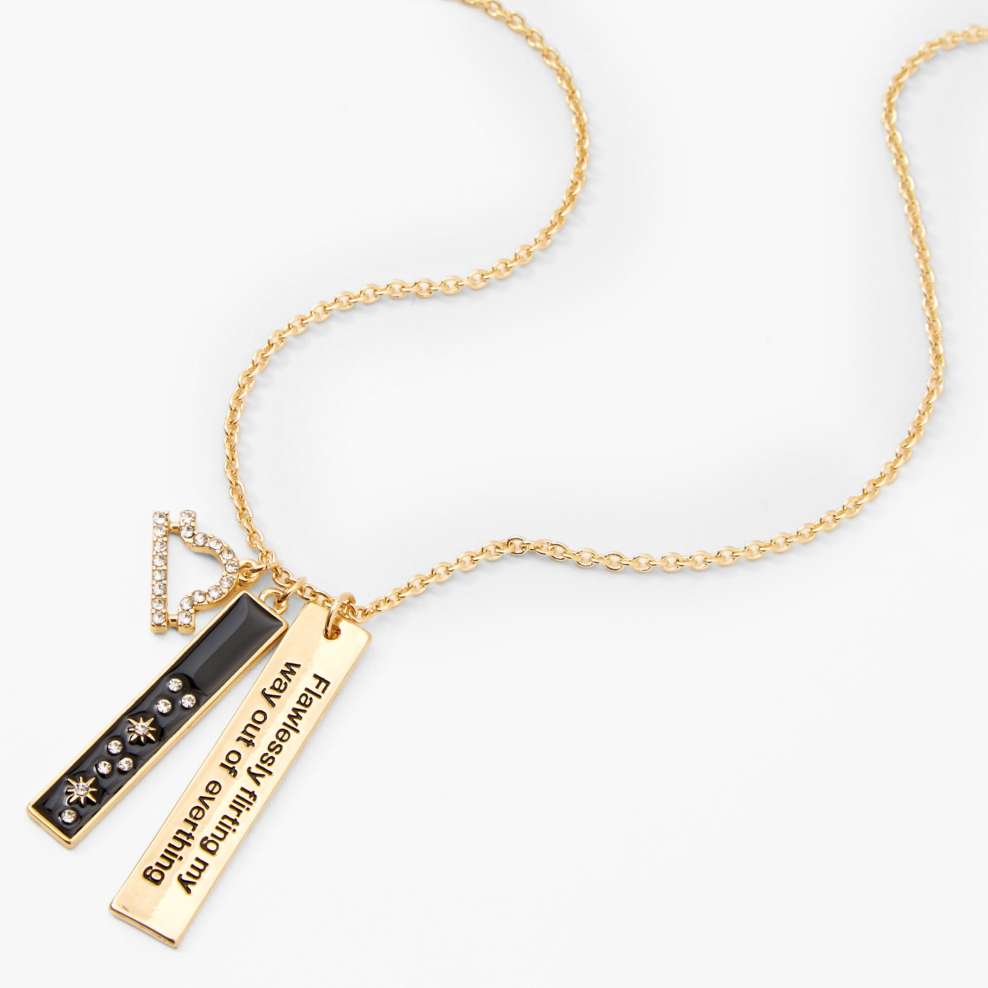 Gold Zodiac Symbol Pendant Charm Necklace,