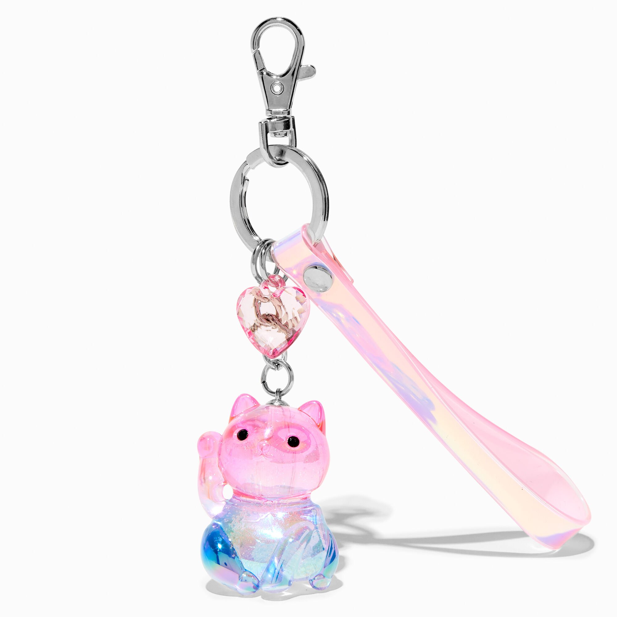 View Claires Holographic Cat Keyring information