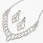 Silver Rhinestone Petal Jewelry Set - 2 Pack,