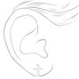 Clous d&#39;oreilles croix couleur argent&eacute;e,