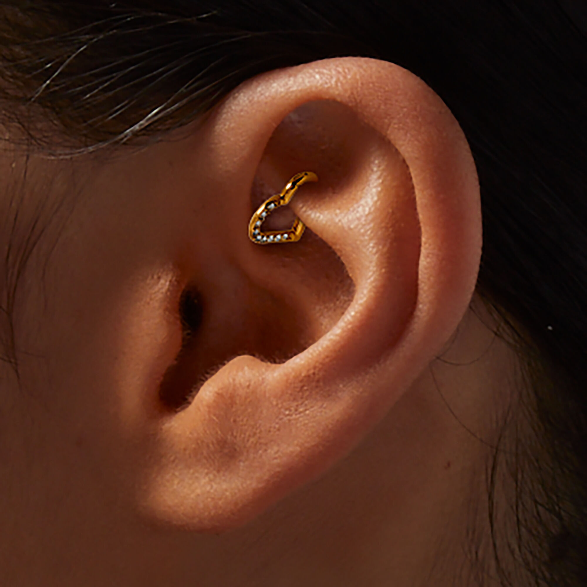 Rook piercing with heart hotsell
