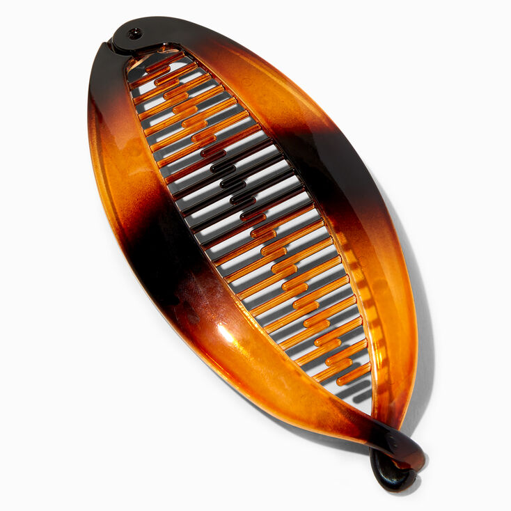 Tortoiseshell Banana Hair Claw - Brown,