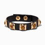 Gold-tone Tiger&#39;s Eye Cuff Bracelet,