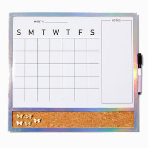 Framed Dry Erase Calendar Board - Iridescent,