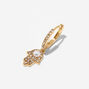 Gold 20G Hamsa Crystal Cartilage Clicker Earring,