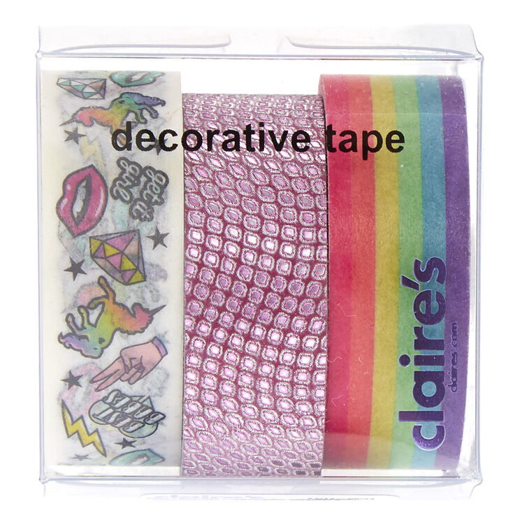 Claire's Lot de rubans adhésifs Washi licorne arc-en-ciel