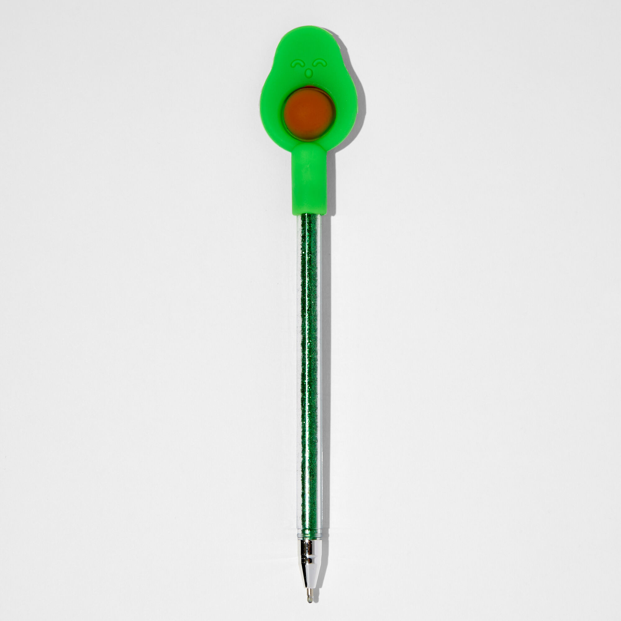 Claire's Stylo à paillettes à embout « popper » avocat