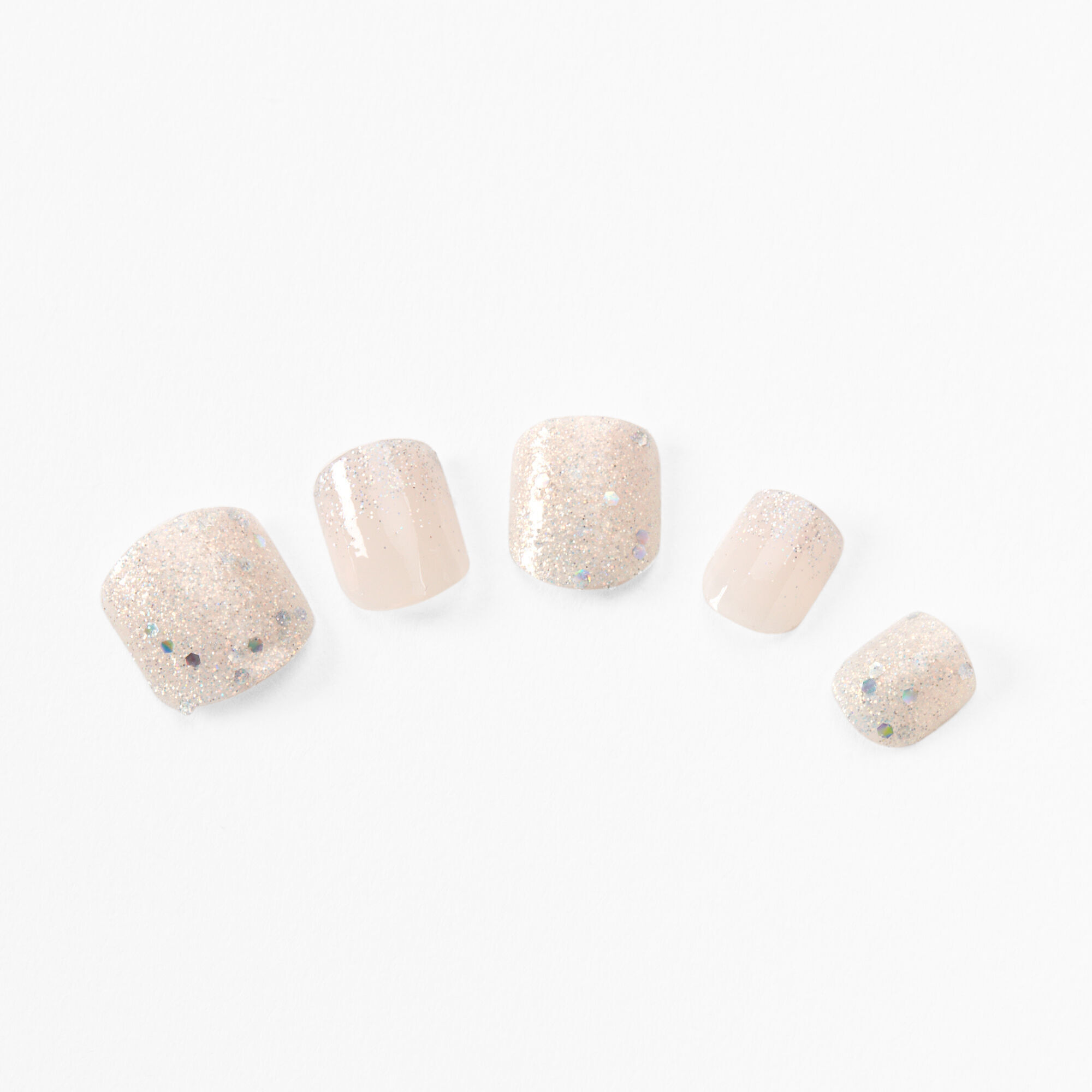 Dirty Glitter Square Press On Vegan Faux Nail Set - 24 Pack,