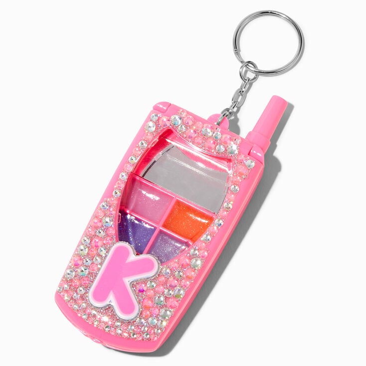 Initial Bling Flip Phone Lip Gloss Set - K,