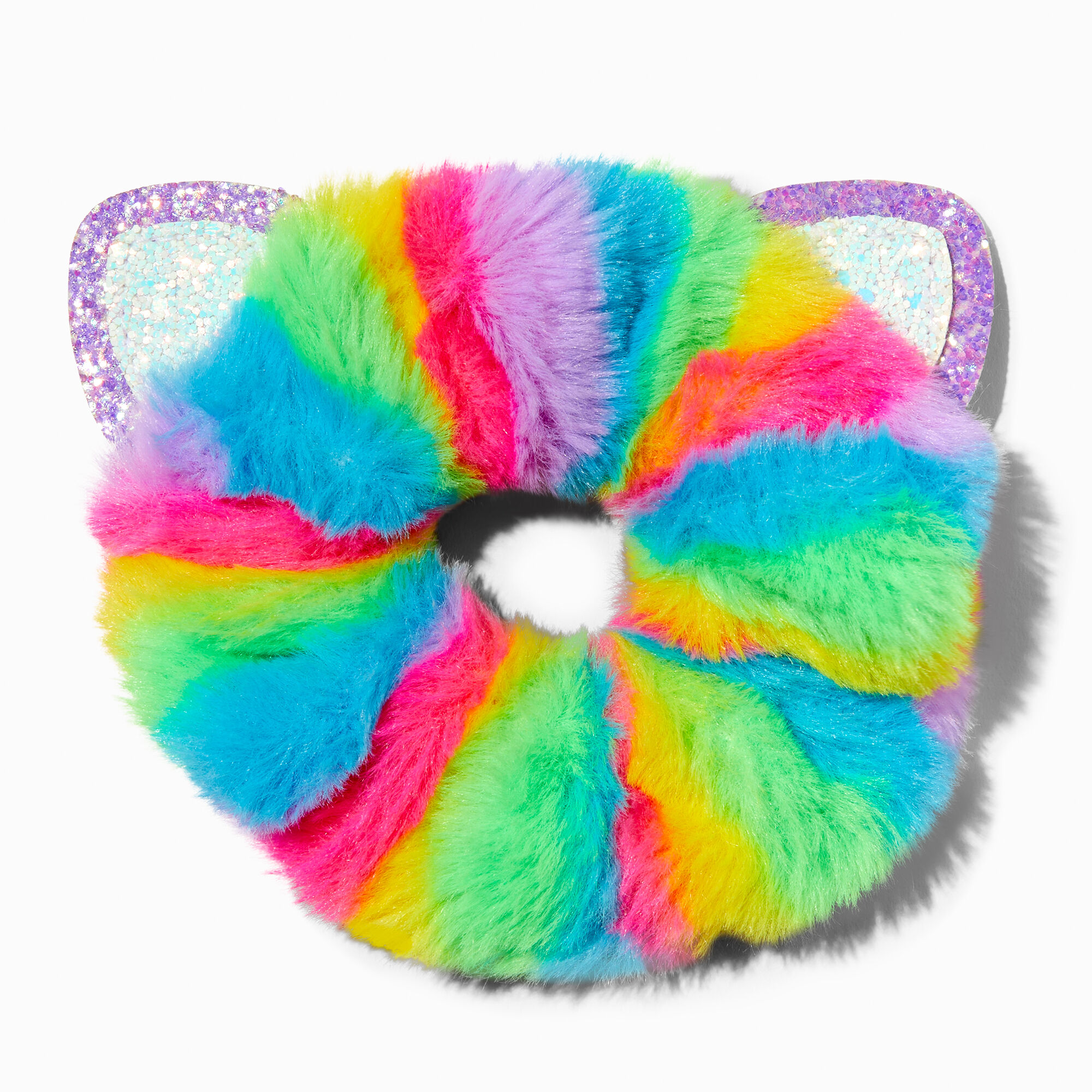 Rainbow Cat Ears Hair Scrunchie,