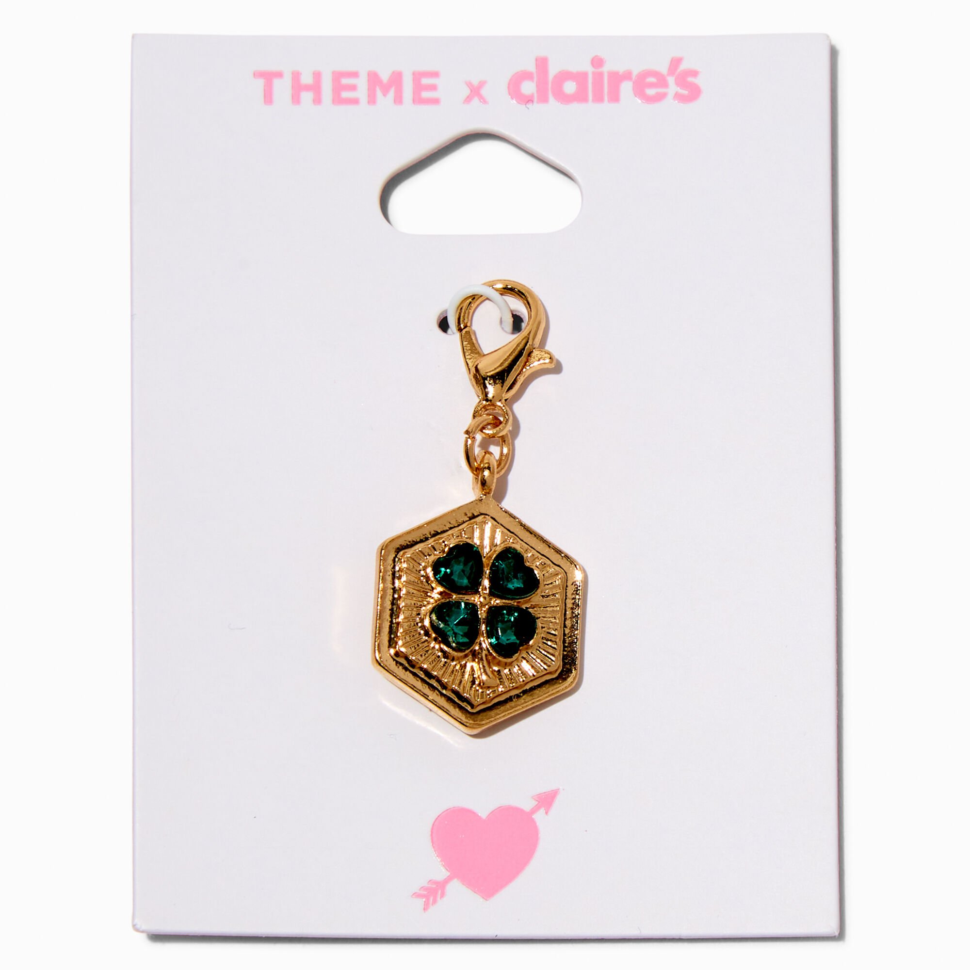 T H E M E x Claire's Green Crystal Lucky Charm,