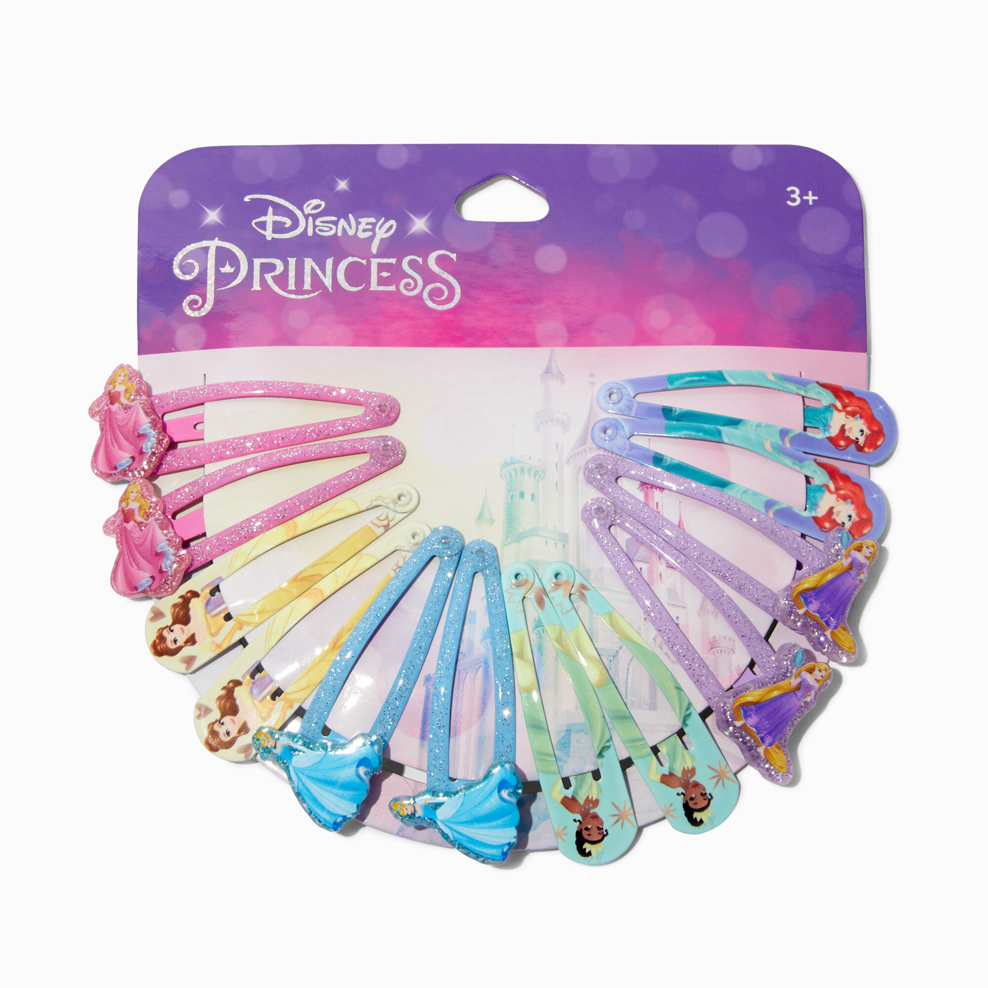 View Claires Disney Princess Snap Hair Clips 12 Pack information