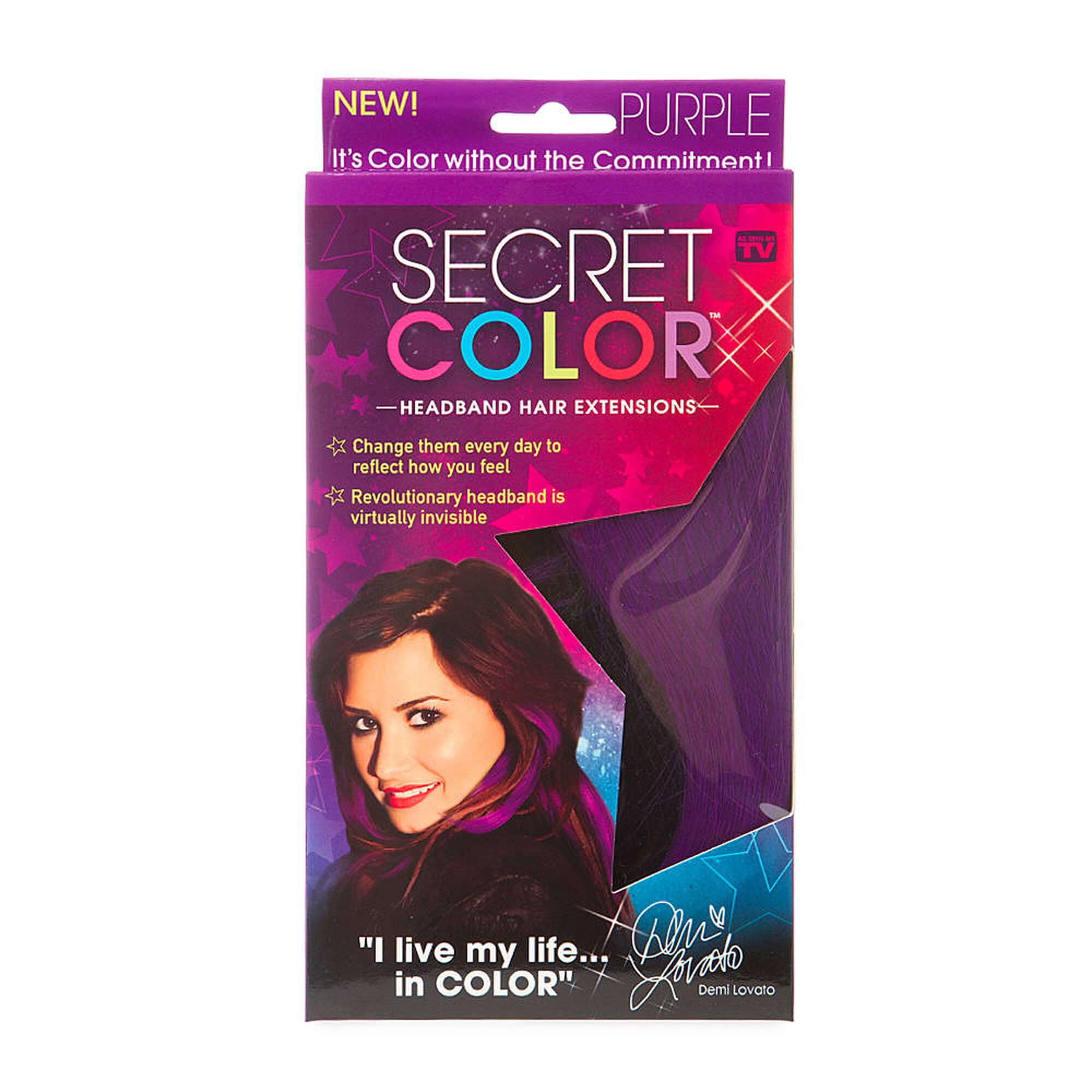Secret Color Headband Hair Extensions Purple Claires US
