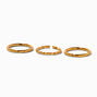 18k Gold Plated Titanium Braided &amp; Smooth 18G Nose Hoop Rings - 3 Pack,