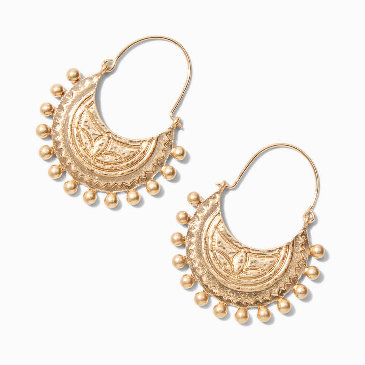 Gold-tone Boho Hoops ,