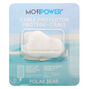 MojiPower&reg; Polar Bear Cable Protector - White,
