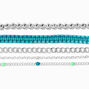 Turquoise Bolo Silver Chain Bracelet Set - 3 Pack,
