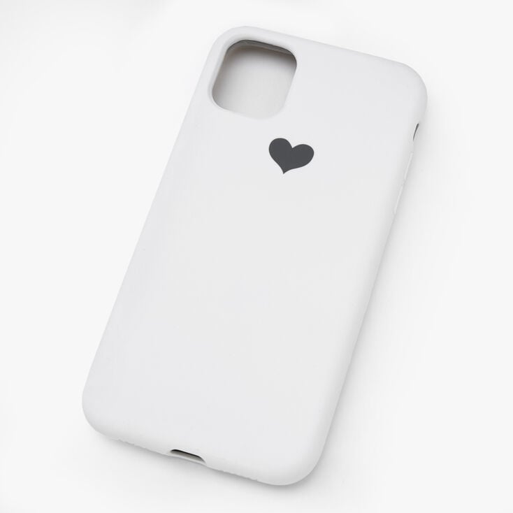 White Heart Phone Case Fits Iphone 11 Claire S