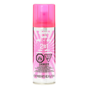 Neon Glitter 2 in 1 Temporary Color Hair Spray - Pink,