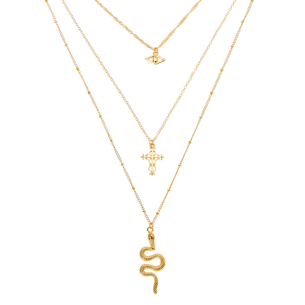 Claire's gold necklace hotsell