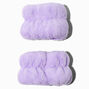 Bracelets &eacute;ponge pour soins de visage violet - Lot de 2,