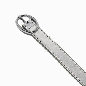 Silver Flat Belt - S/M,
