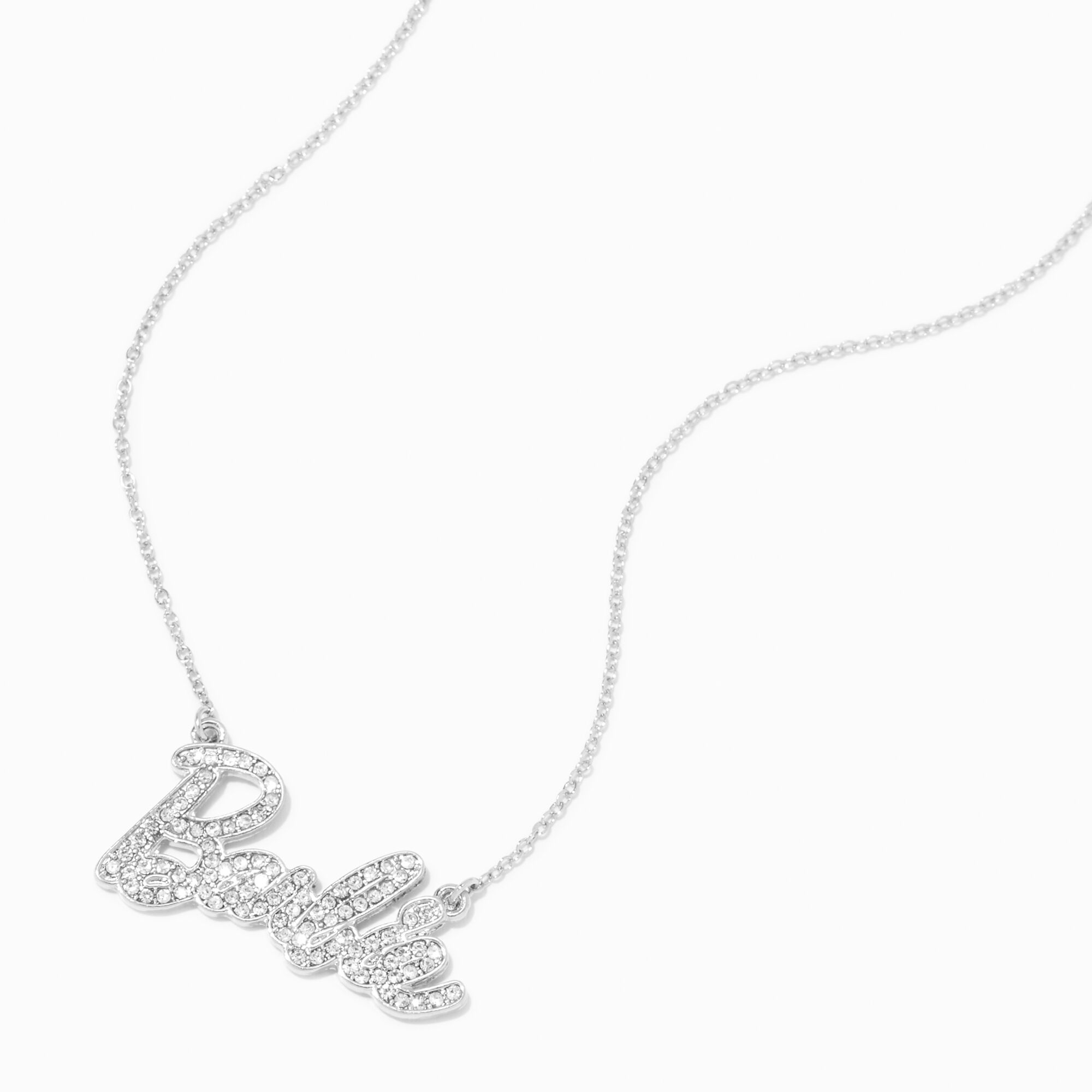 Barbie Silver Logo Necklace Claire s US