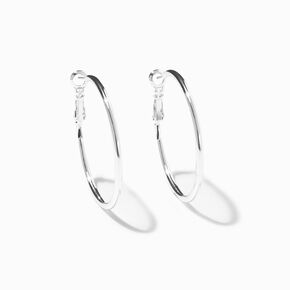 Silver-tone 40MM Hoop Earrings,